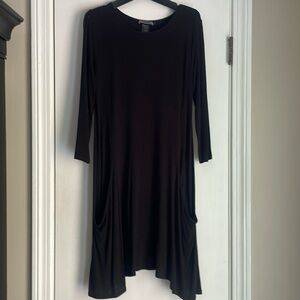Trendyland Long Sleeve Knit Swing Dress with Pockets XS